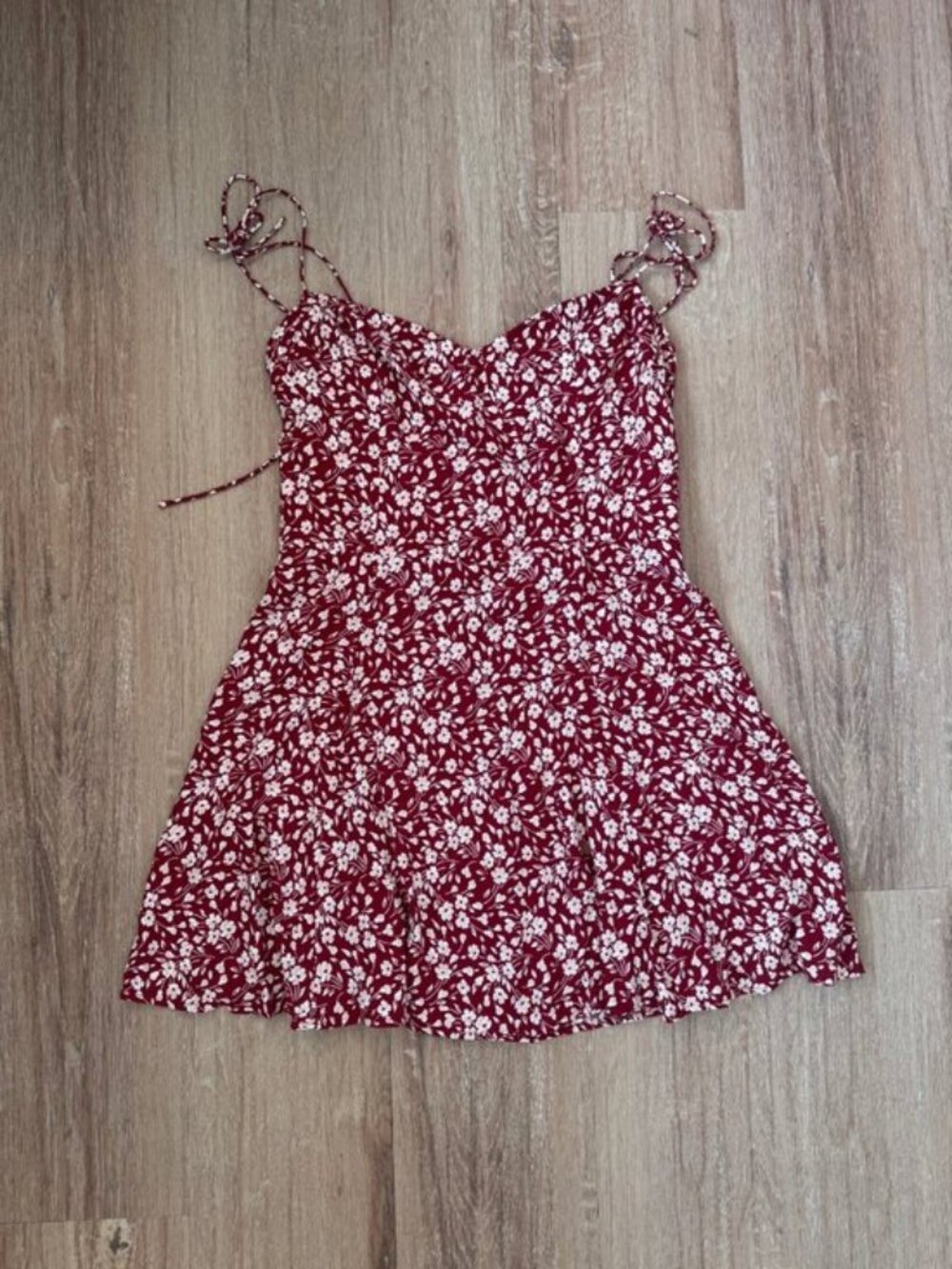 Reformation Burgundy Floral Strapless Sundress Size 10 Worn Once